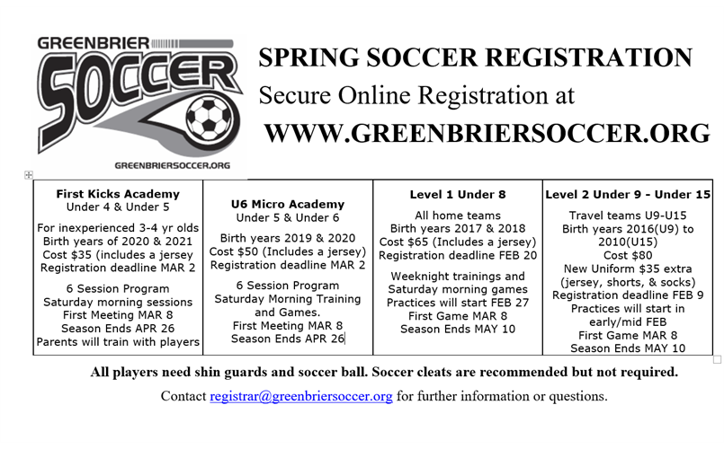 Spring Registration Opens Jan 15